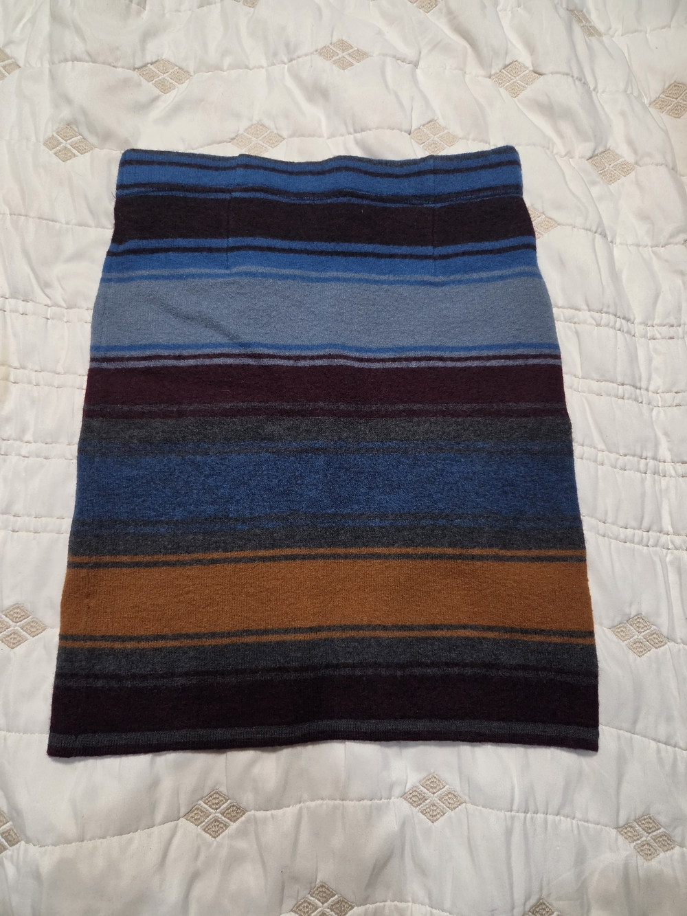 Toad&Co Striped Blue, Brown & Maroon Knit Pencil Skirt Size XS - Picture 2 of 5